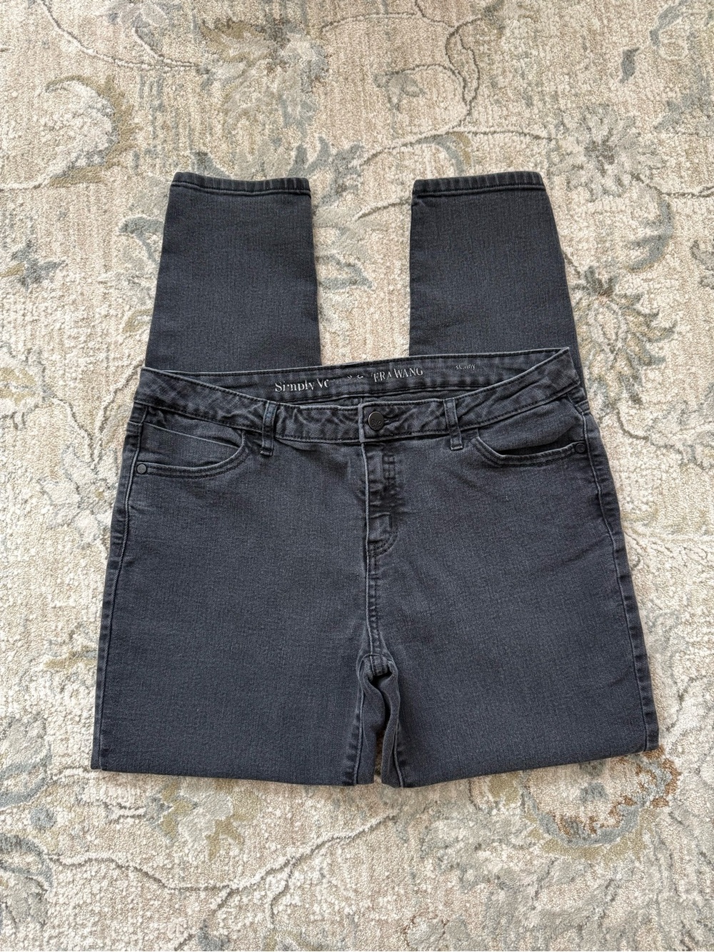 Simply Vera Vera Wang Charcoal Black Skinny Jeans